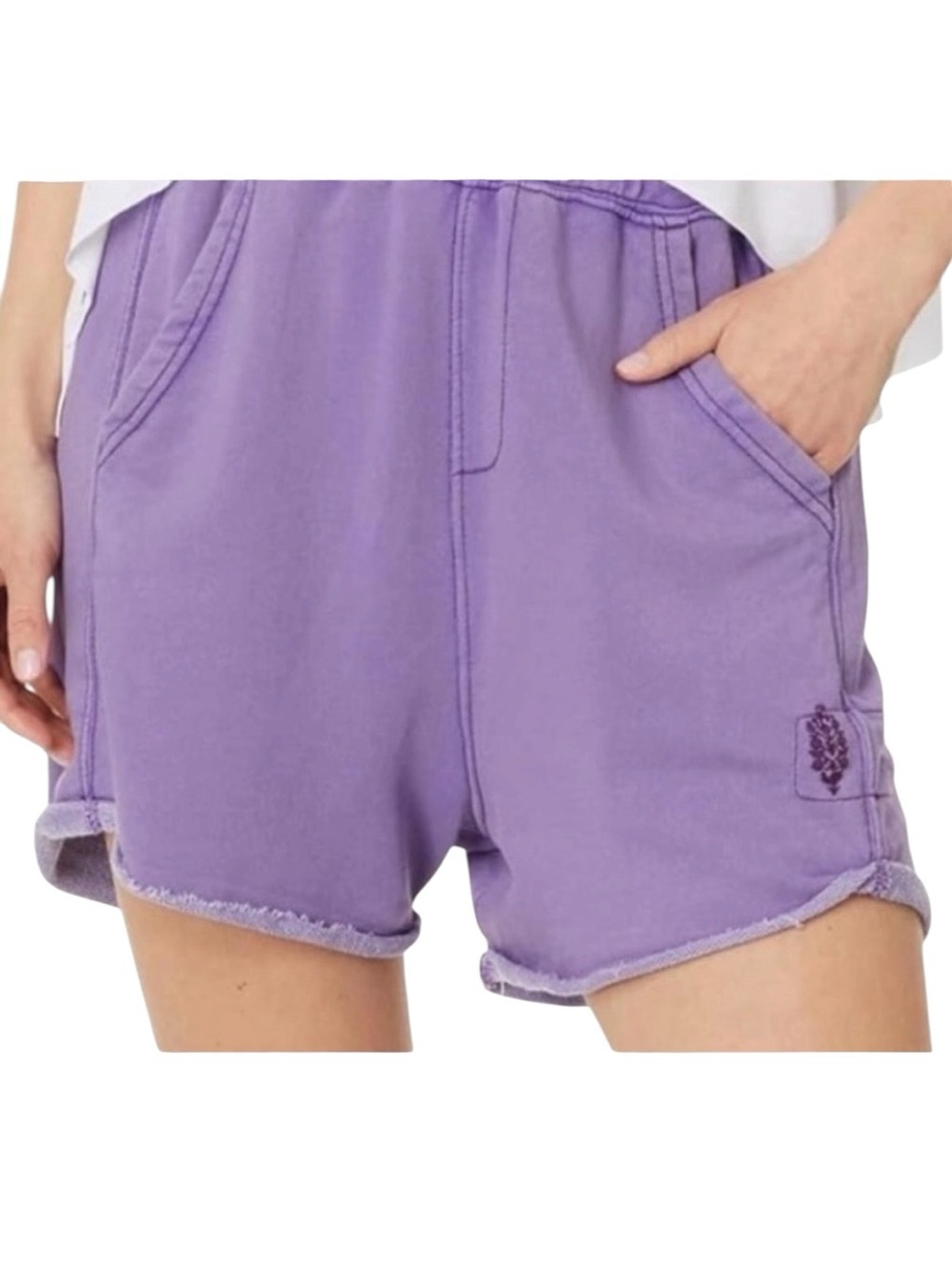 Free People Lavender Shorts Small Lounge Athletic Soft Comfy Spring Summer